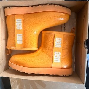 UGG Vibrant Orange Rain Boots